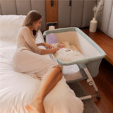 Jane Baby Side Crib + 4 Piece Bedding Set & Safety Mattress, Star 2026