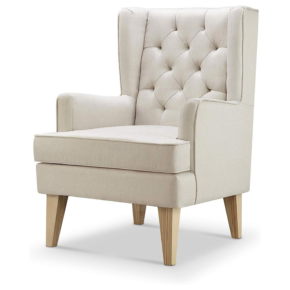 Johnston's Soothe Easy Deluxe Nursery Chair & Rocker – 2-in-1 Nursing & Feeding Chair, Natural Beige