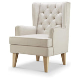 Johnston's Soothe Easy Deluxe Nursery Chair & Rocker – 2-in-1 Nursing & Feeding Chair, Natural Beige