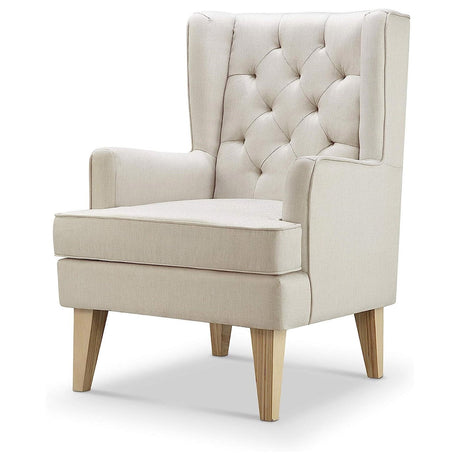 Johnston's Soothe Easy Deluxe Nursery Chair & Rocker – 2-in-1 Nursing & Feeding Chair, Natural Beige