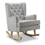 Johnston's Soothe Easy Deluxe Nursery Chair & Rocker – 2-in-1 Nursing & Feeding Chair, Grey