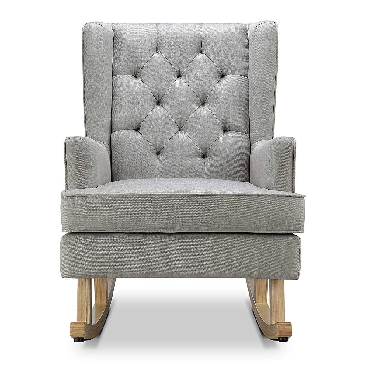 Johnston's Soothe Easy Deluxe Nursery Chair & Rocker – 2-in-1 Nursing & Feeding Chair, Grey