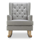 Johnston's Soothe Easy Deluxe Nursery Chair & Rocker – 2-in-1 Nursing & Feeding Chair, Grey