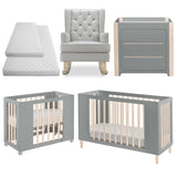 Cocoon Evoke 4-in-1 Nursery Room Set, Dove Grey / Natural Wash