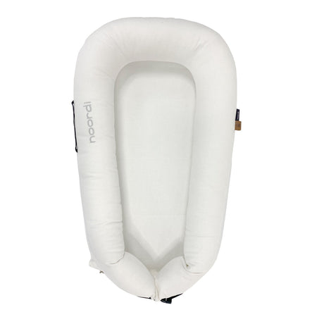 Noordi 2in1 Deluxe Baby Nest & Maternity Pillow with Silver-Ion Cotton, White