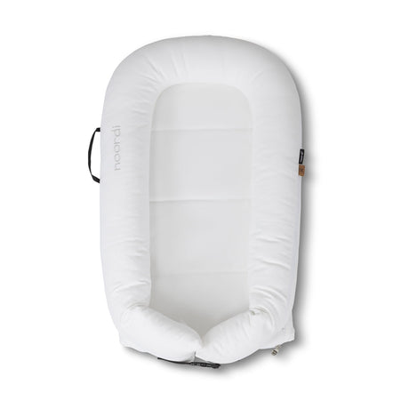 Noordi 2in1 Deluxe Baby Nest & Maternity Pillow with Silver-Ion Cotton, White