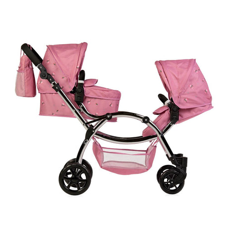 Roma Darcie Twin Dolls Pram Pink