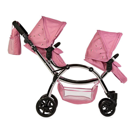 Roma Darcie Twin Dolls Pram Pink