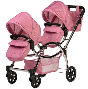 Roma Darcie Twin Dolls Pram Pink