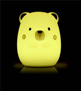 Jane Yum Bear Silicone Night Light – Multicolour Sensory Lamp for Babies