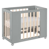 Cocoon Evoke 4-in-1 Cotbed + Change Area Dresser + Mattresses, Dove Grey / Natural Wash