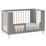 Cocoon Evoke 4-in-1 Cotbed + Change Area Dresser + Mattresses, Dove Grey / Natural Wash