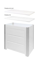Cocoon Evoke 4-in-1 Cotbed + Change Area Dresser + Mattresses, Dove Grey / Natural Wash