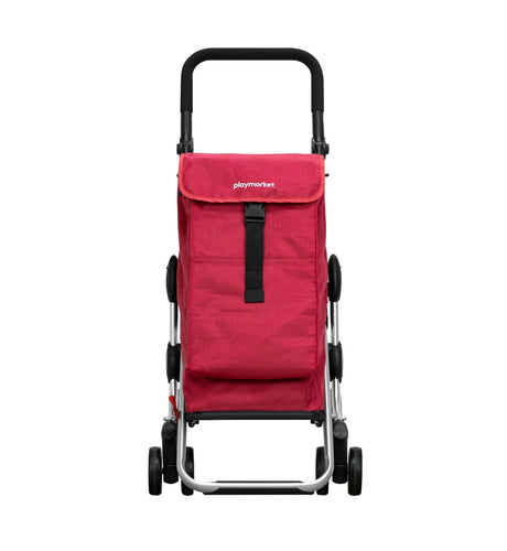 Playmarket Go Up Original 2 or 4 Wheel Folding Shopping Trolley – 39.5L with Thermal Pocket