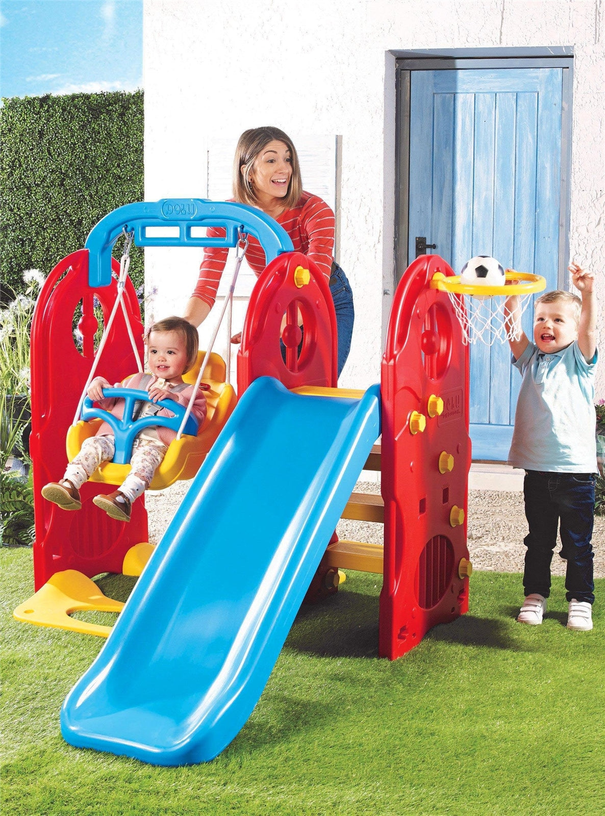 Dolu 4-in-1 Playground, Swing and Slide Set