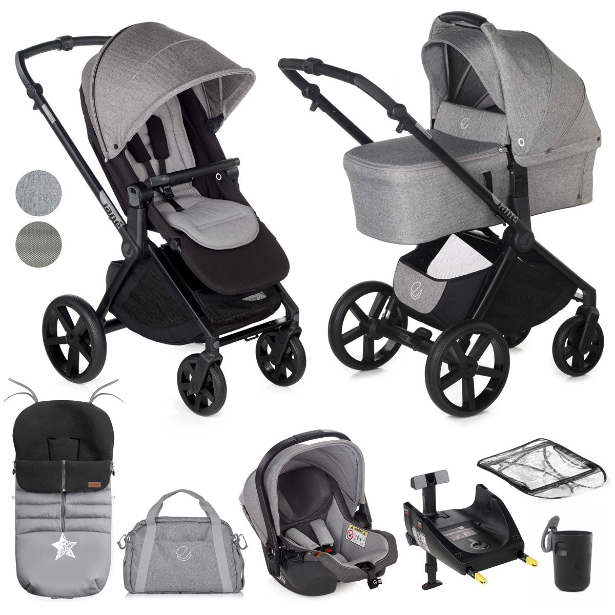 Jane Muum-4 + Sweet + Koos iSize, 10 Piece Travel System Bundle