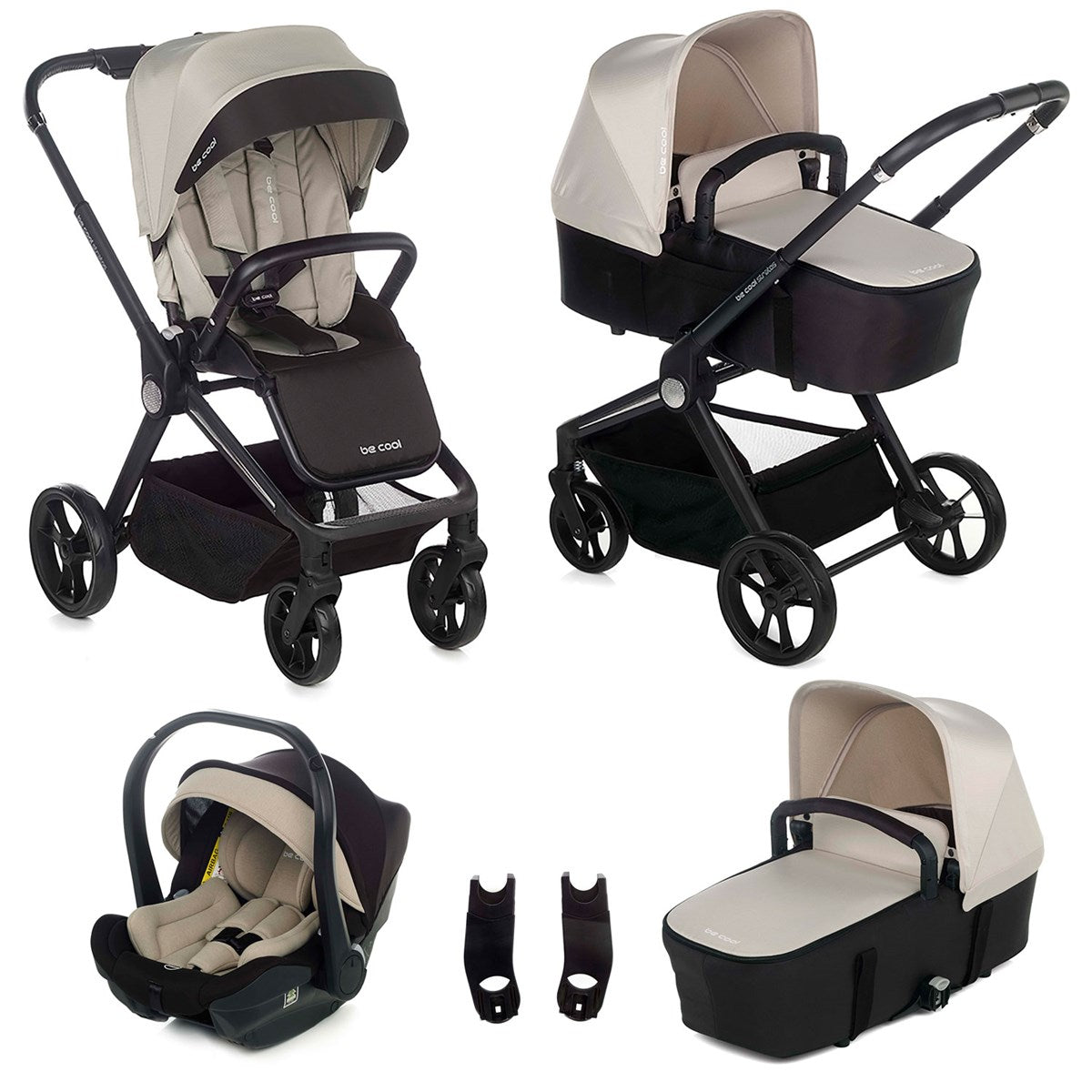 Be Cool Stratos 3in1: Pushchair + Carrycot + iSize Car Seat