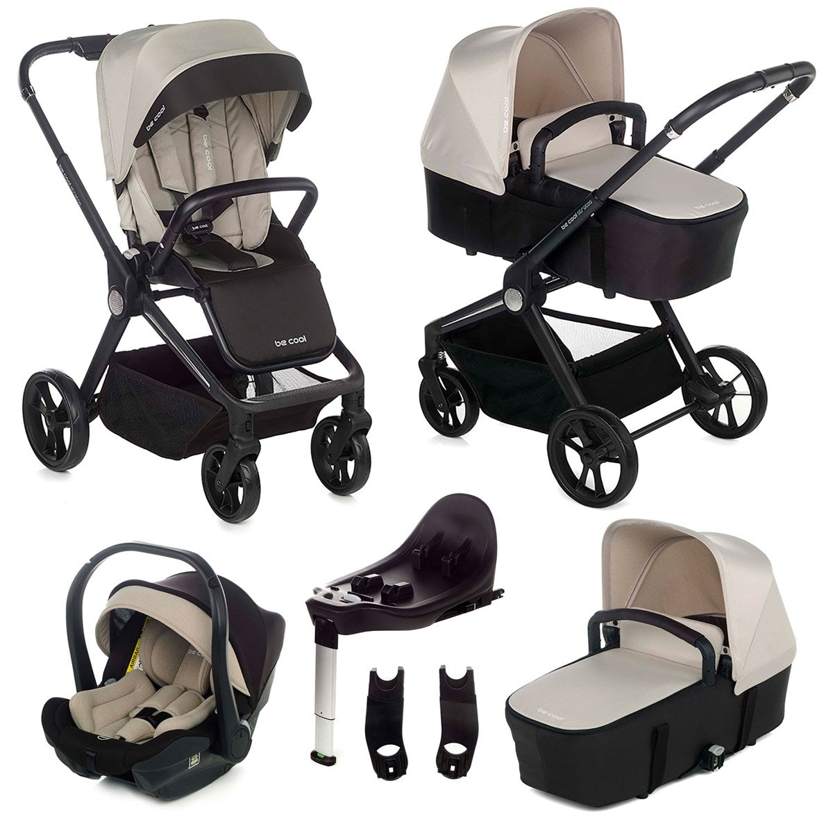 Be Cool Stratos 3in1: Pushchair + Carrycot + iSize Car Seat Travel System