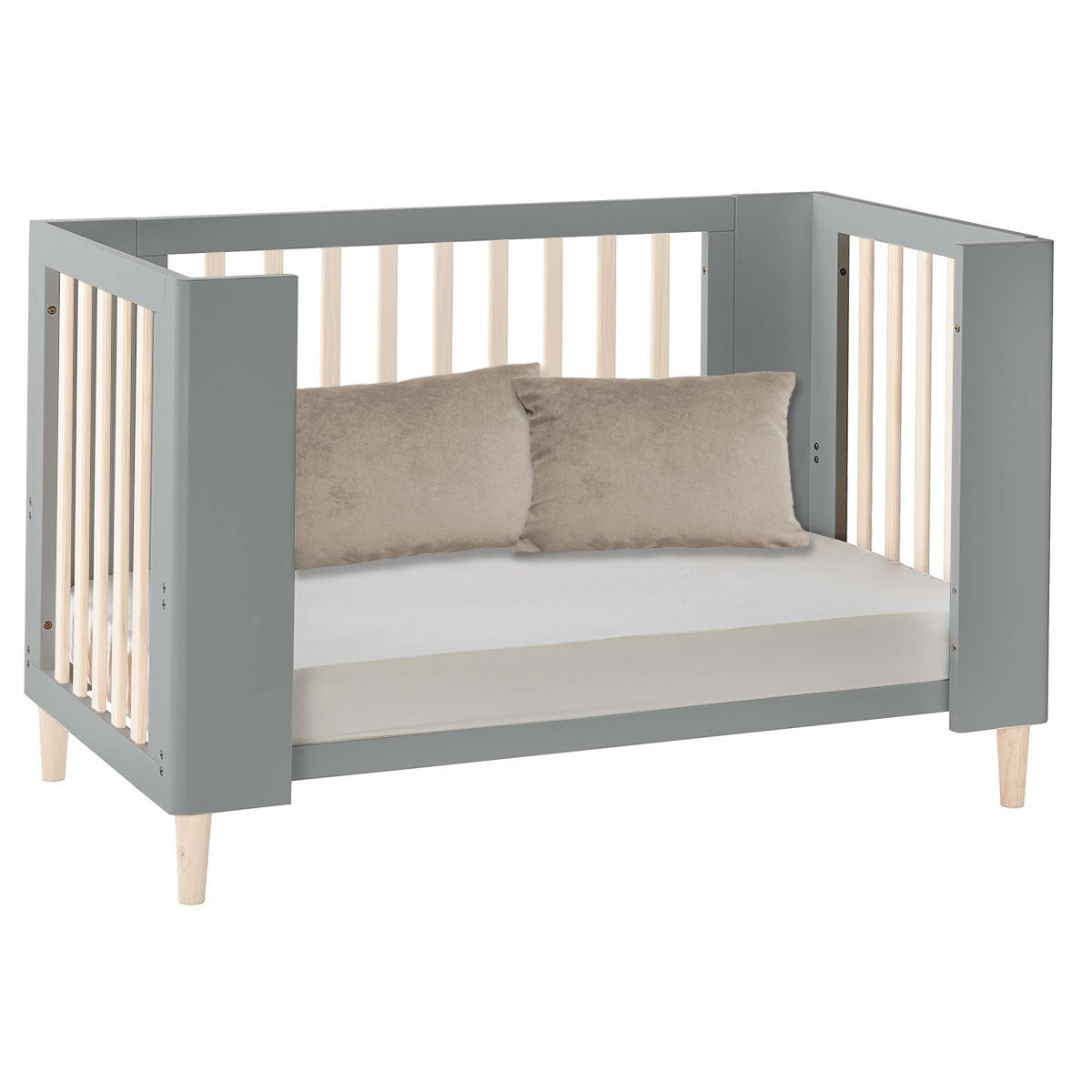 Cocoon Evoke 4 in 1 Nursery Furniture System – Crib, Cot, Toddler Bed & Sofa, Dove Grey / Natural Wash