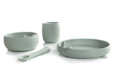 Complete 4-Piece Silicone Dinner Set for Babies - Plate, Bowl, Spoon, and Cup