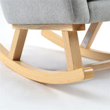 Johnston's Willow Nursing Rocking Chair & Footstool Set – Ergonomic Comfort for Feeding & Relaxing, Grey