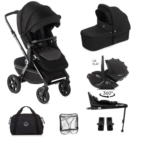 Jane Crosslight-3 Trio Kombibaby 360 Lie-Flat Car Seat Travel System, Special Edition Silver Shadow
