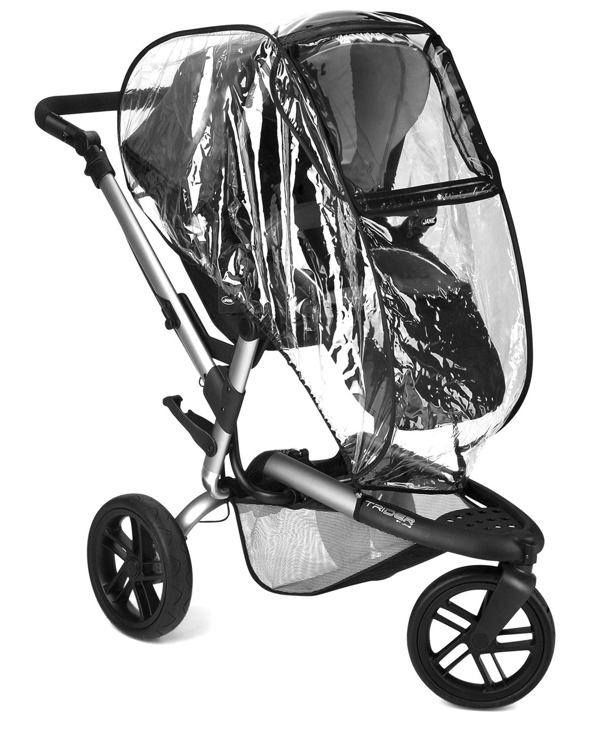 Jané Trider Travel System Bundle with Transporter Plus & Koos R1 i-Size Car Seat, Black