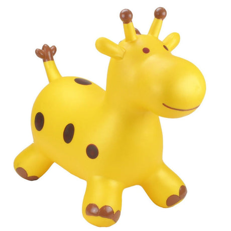 Happy Hopperz Gold Giraffe Inflatable Bouncy Animal Ride-On Toy