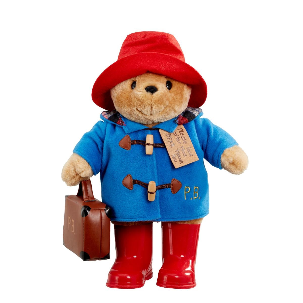 Large 34cm Classic Paddington Bear Boots & Suitcase