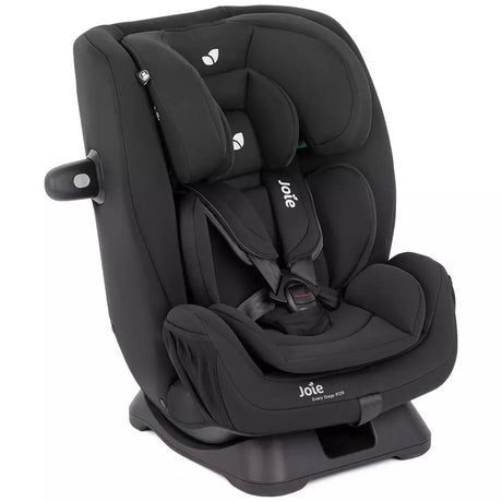 Black car seat with Joie logo on a white background