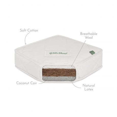 Little Green Sheep Twist Natural Cot Bed Mattress 140 x 70cm