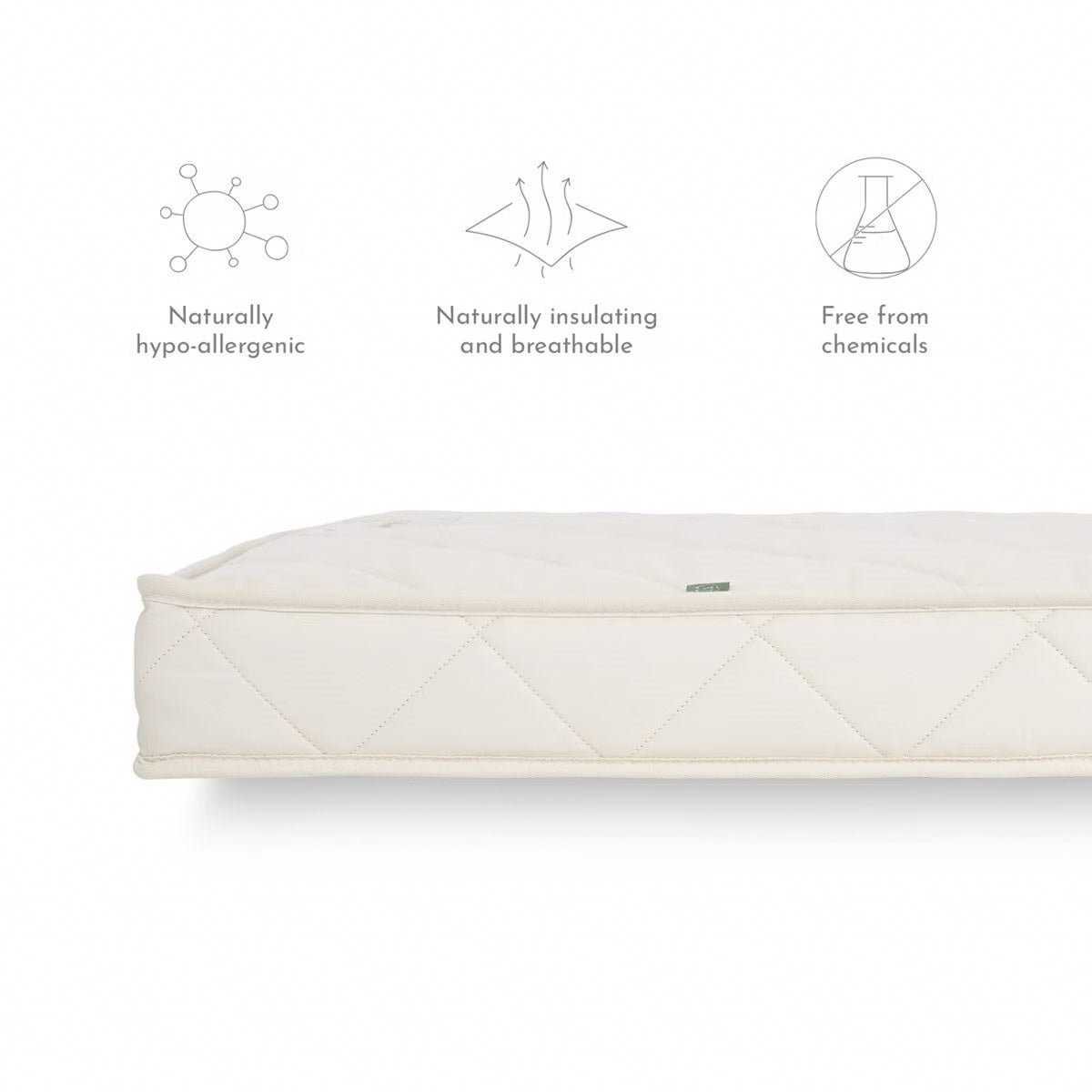 Little Green Sheep Twist Natural Cot Bed Mattress 140 x 70cm