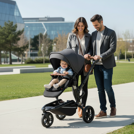 Jané Trider + Transporter Plus Carrycot, Black & Grey