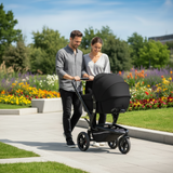 Jané Trider Travel System Bundle with Transporter Plus & Koos R1 i-Size Car Seat, Sand