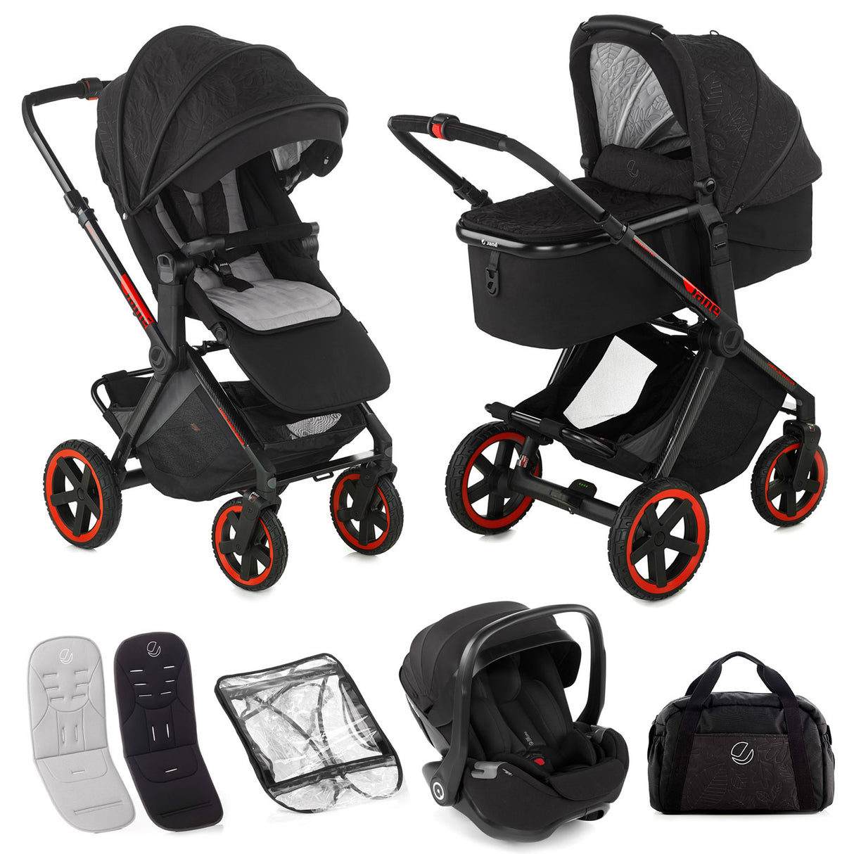Jane Crosslight Pro Carbon 3in1 + Kombibaby Lie-Flat & Reclining car seat
