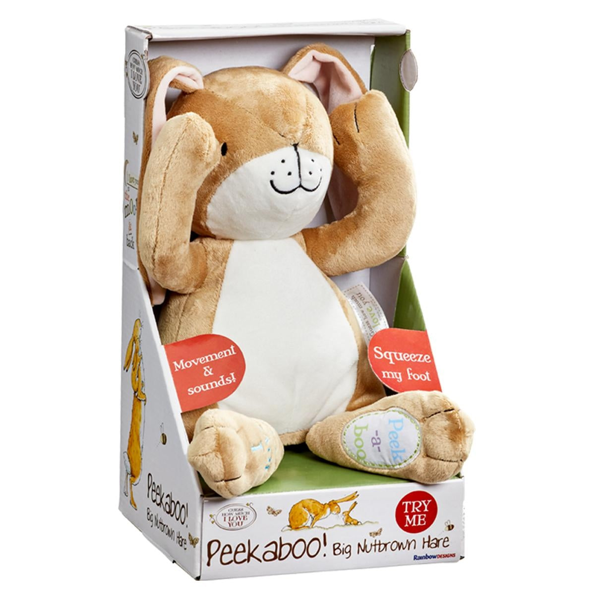 Rainbow Designs Guess How Much I Love You Peekaboo Big Nutbrown Hare
