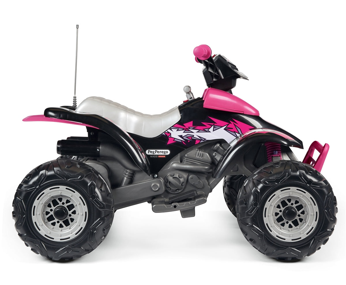 Peg Perego Corral T-Rex 330W 12 Volt Electric Quad, 3+ years, Pink