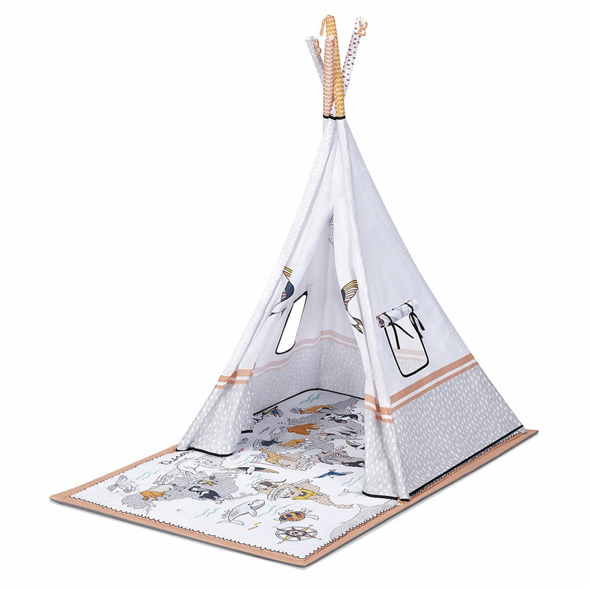 Kinderkraft Tippy 3in1 Educational Playmat & Teepee