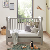 Babymore Eva Sleigh Cot Bed Dropside with Drawer