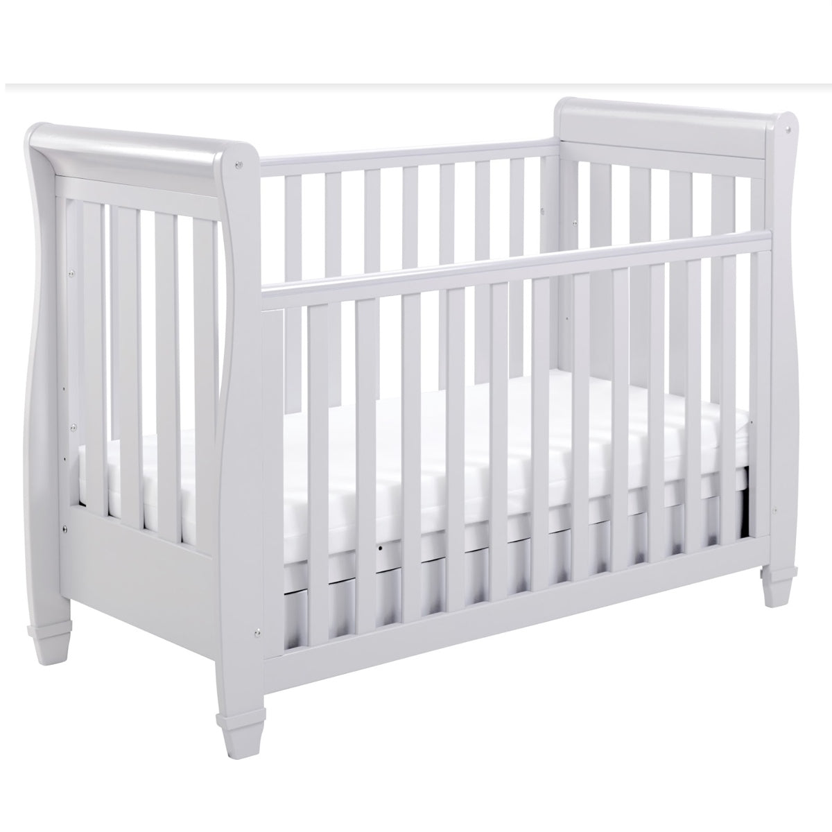 Babymore Eva Sleigh Cot Bed Dropside with Drawer