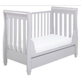 Babymore Eva Sleigh Cot Bed Dropside with Drawer