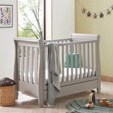 Babymore Eva Sleigh Cot Bed Dropside with Drawer