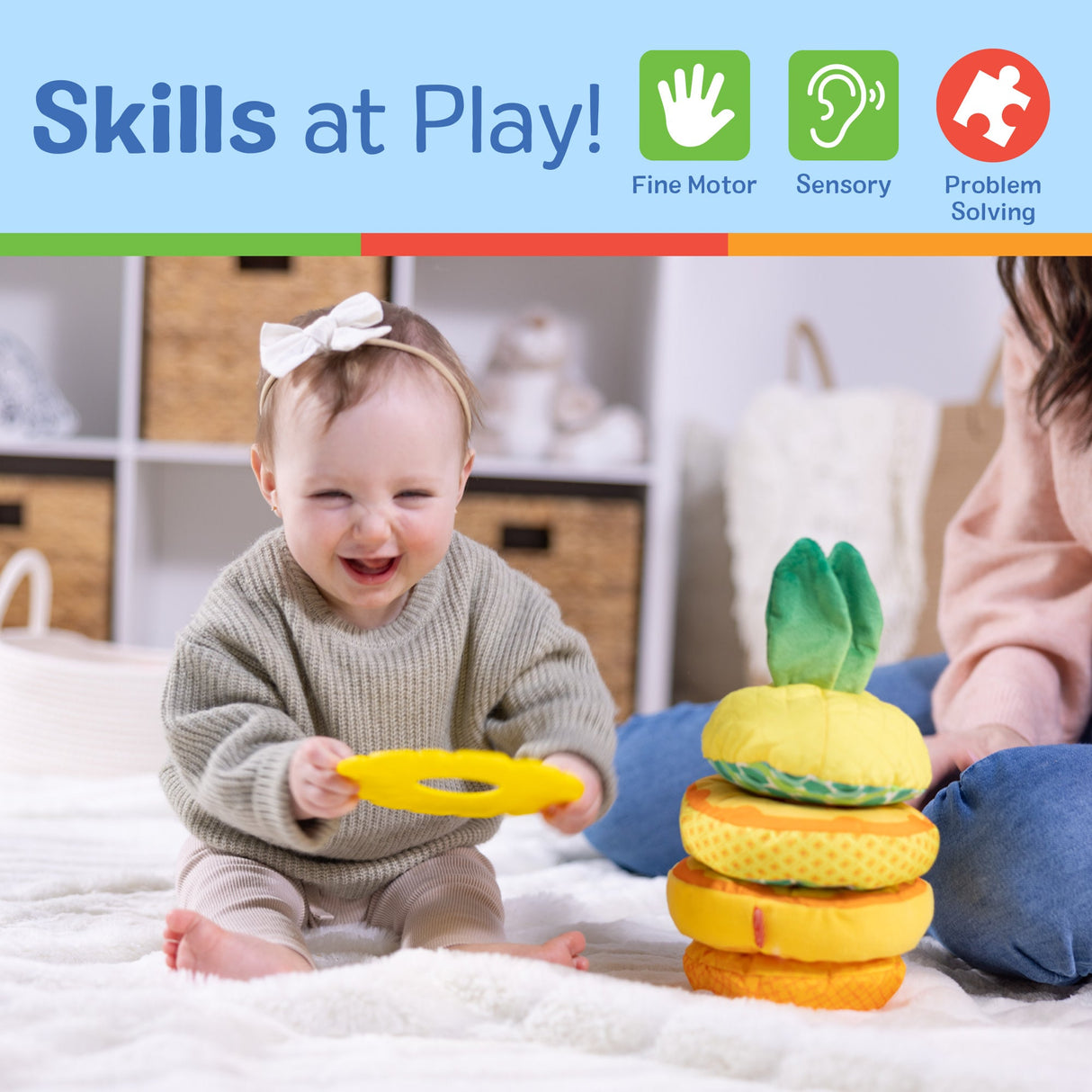 Melissa & Doug Pineapple Soft Stacker Toy