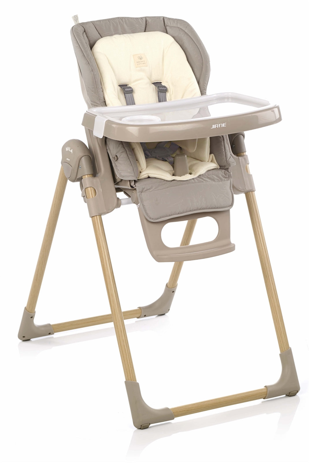 Mila Highchair 0 3 years Organics Wood effect