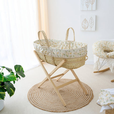 Clair De Lune Folding Wooden Moses Basket Stand