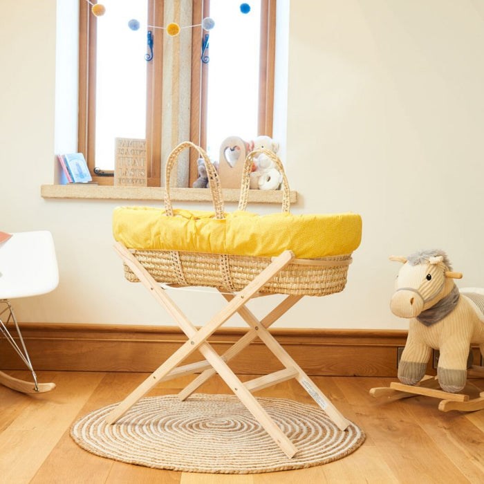Clair De Lune Folding Wooden Moses Basket Stand