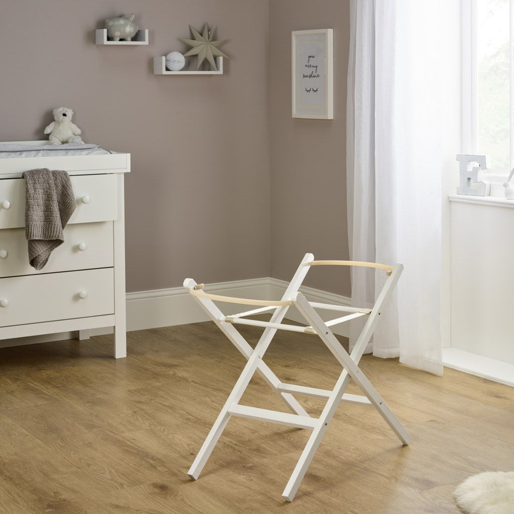 Clair De Lune Folding Wooden Moses Basket Stand