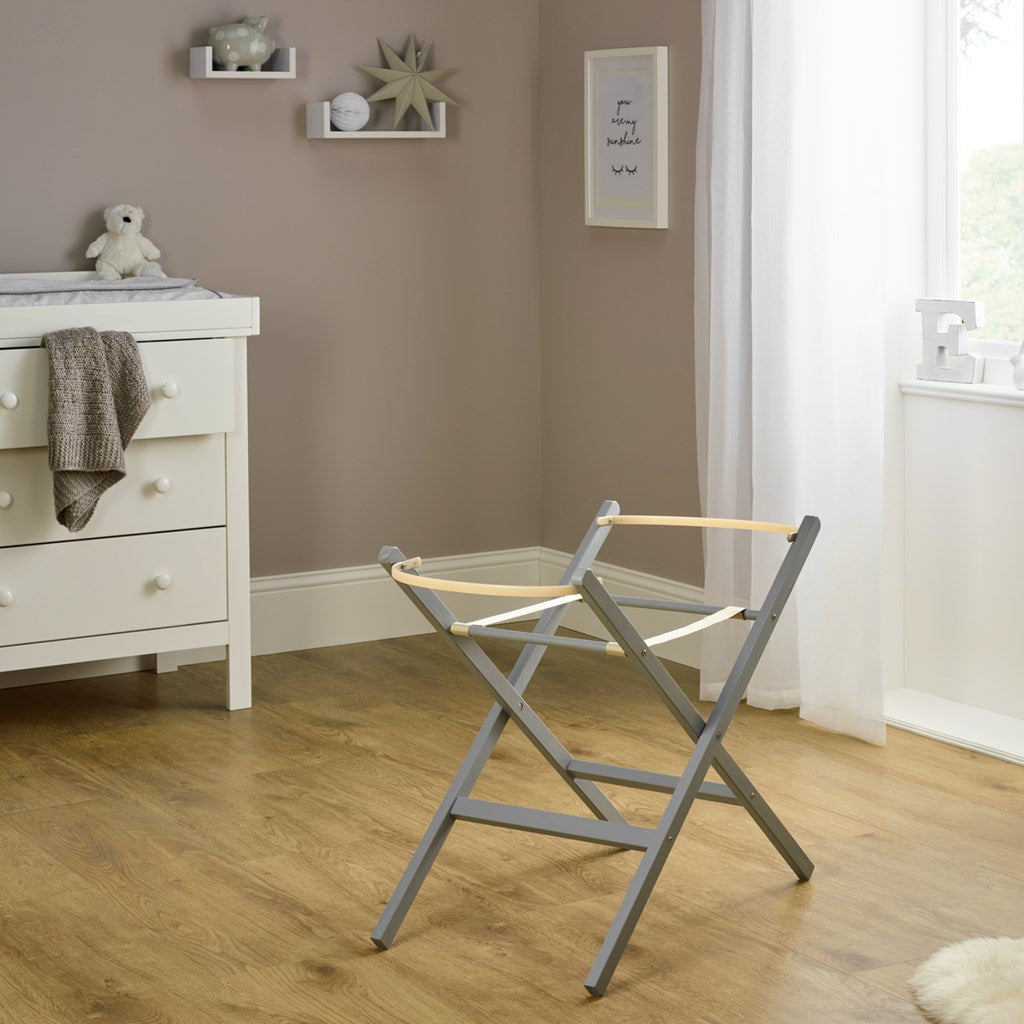 Clair De Lune Folding Wooden Moses Basket Stand