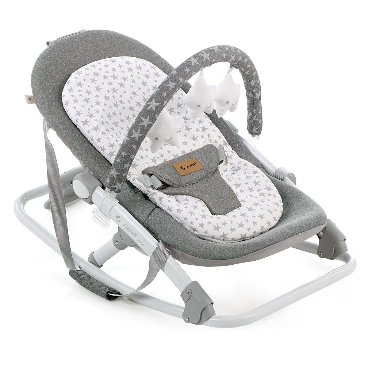 Jane Fold Rocker with toys arch