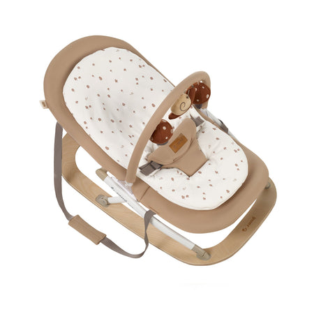 Jane Kalm Wooden Hammock – Natural Birch Rocker with Soft Padded Insert, Sesame